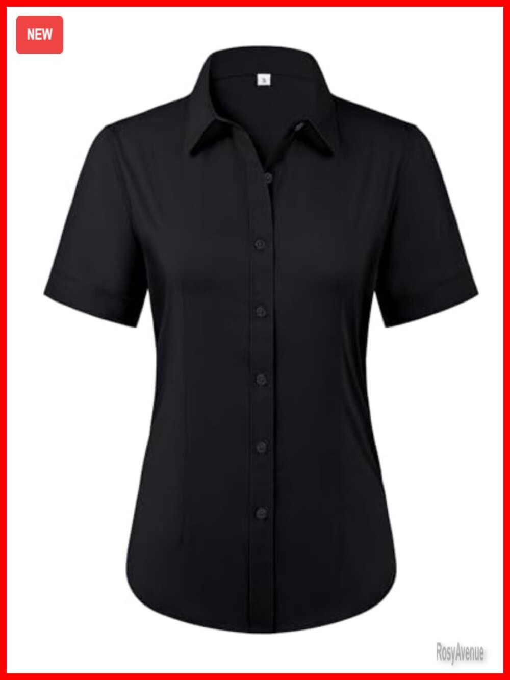 Women's Stain Shield Wrinkle Free Short Sleeve Button Down Work Shirt